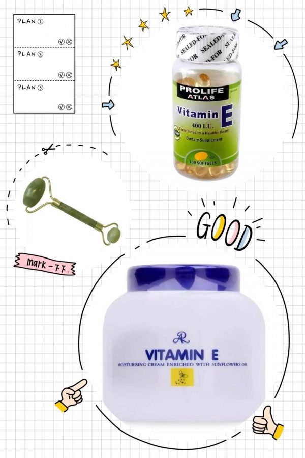 (Jade Roller + Prolife Vitamin E + AR Vitamin E Cream) Set