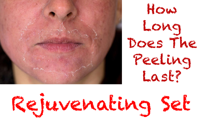 How long does the peeling last when using rejuvenating set