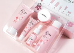 Japan Sakura Skincare Set by Laikou: A 5-Piece Regimen for Glowing Skin