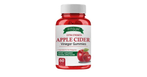 FITGUM Extra Strength Apple Cider Vinegar 60 Organic Gummies