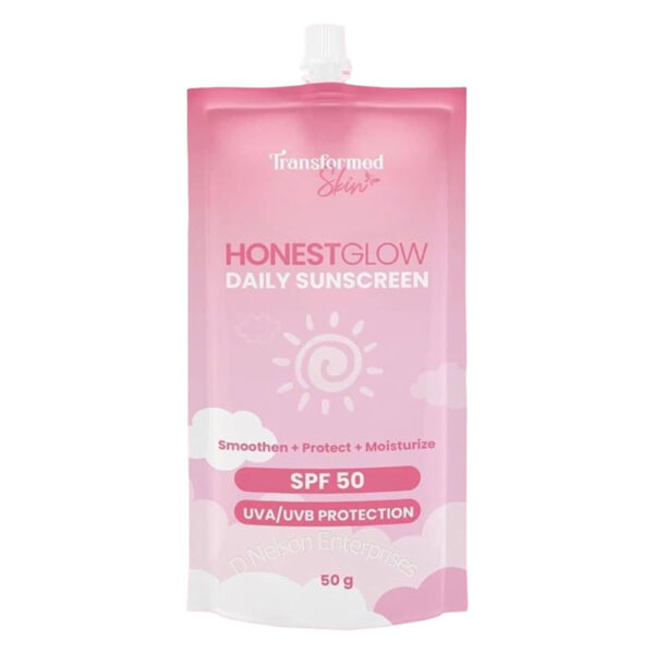 Transformed Skin Honest Glow Daily Sunscreen SPF50 UVA/UVB Protection 50g