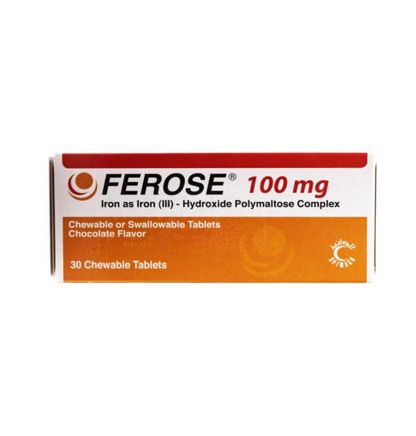 FEROSE 100MG 30 CHEWABLE TABLETS