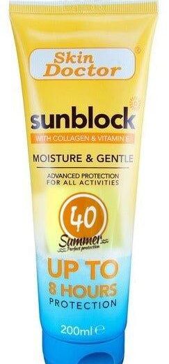 Skin Doctor Sunblock with Collagen & Vitamin E SPF40 – 200ml