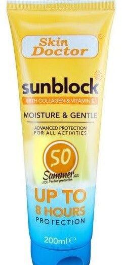 Skin Doctor Sunblock with Collagen & Vitamin E SPF50 – 200ml