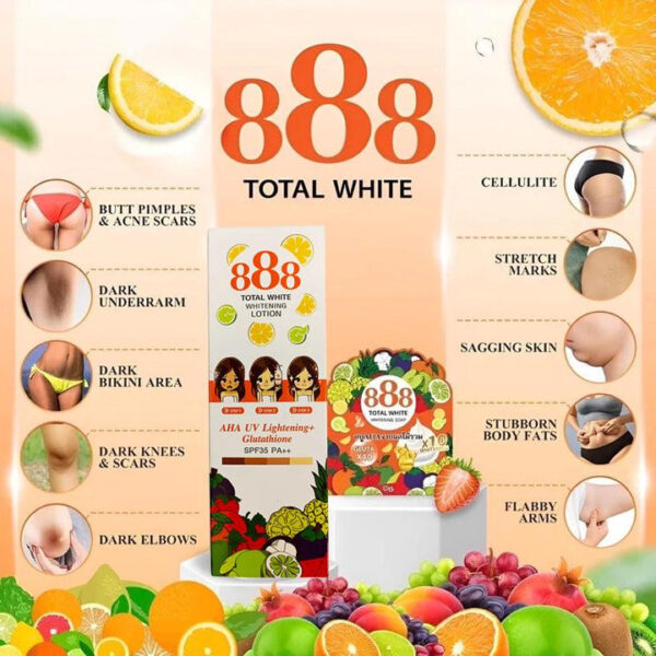 888 Total White Whitening Lotion SPF35 - 250ml - Image 2