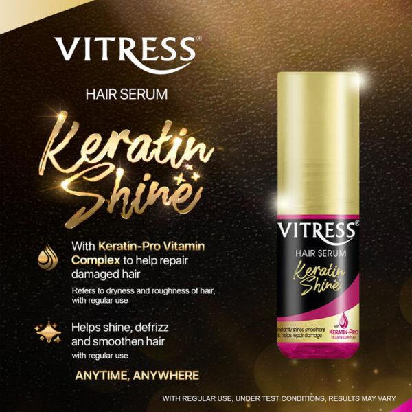 Vitress Keratin Shine Hair Serum - 30ml - Image 2