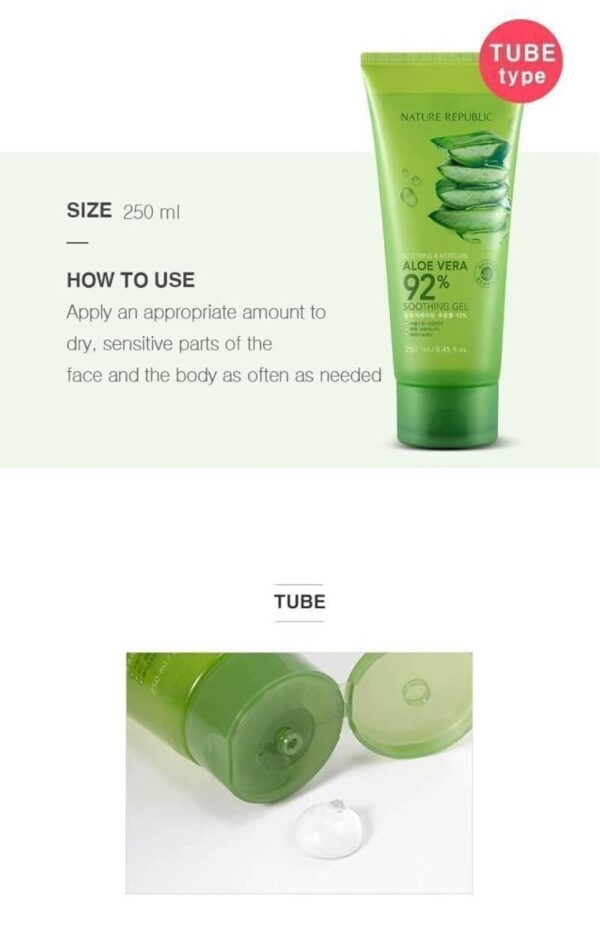 Nature Republic Soothing & Moisture Aloe Vera 92% Gel 300ml - Image 5