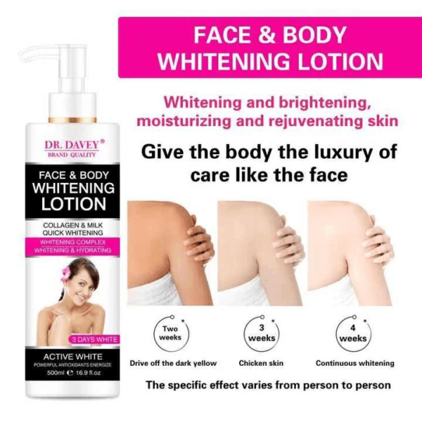 Dr. Davey Collagen Face & Body Whitening Lotion - 500ml - Image 3