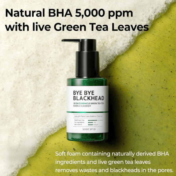 Bye Bye Blackhead 30 Days Miracle Green Tea Tox Bubble Cleanser - 120g - Image 6