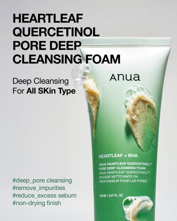 Heartleaf Quercetinol Pore Deep Cleansing Foam 150mL - Image 2