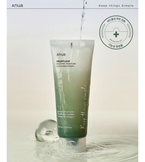 Anua - Heartleaf Succinic Moisture Cleansing Foam - Image 2