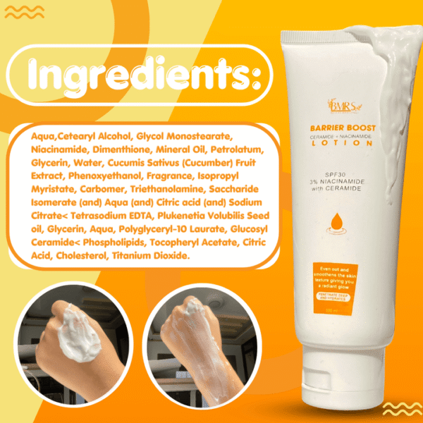 BMRS Barrier Boost Ceramide + Niacinamide Lotion - 100ml - Image 3