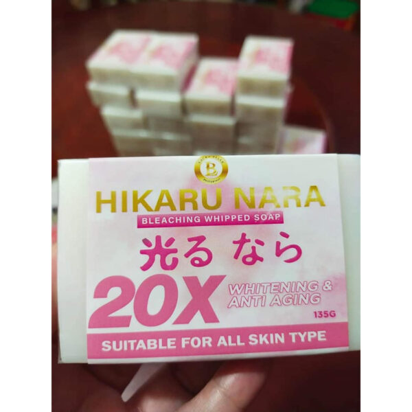 Hikaru Nara Bleaching Whipped Soap 20x Whitening 135g by Laura Belle - Image 6