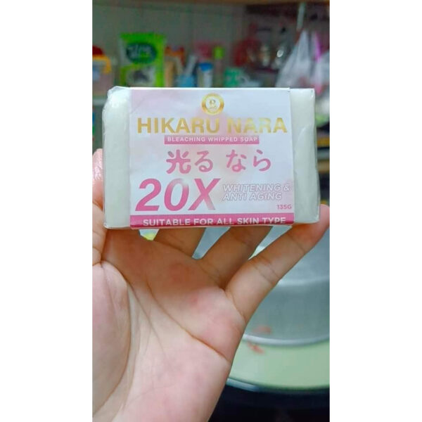 Hikaru Nara Bleaching Whipped Soap 20x Whitening 135g by Laura Belle - Image 8
